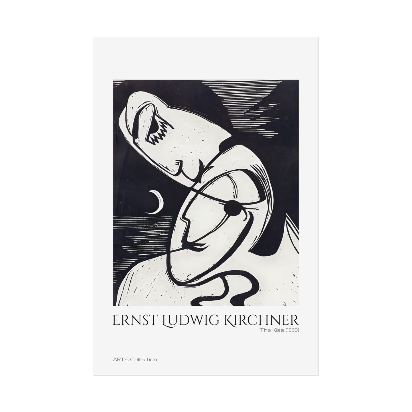 The Kiss (1930) by Ernst Ludwig Kirchner / Affiche imprimée - Série ART's Collection
