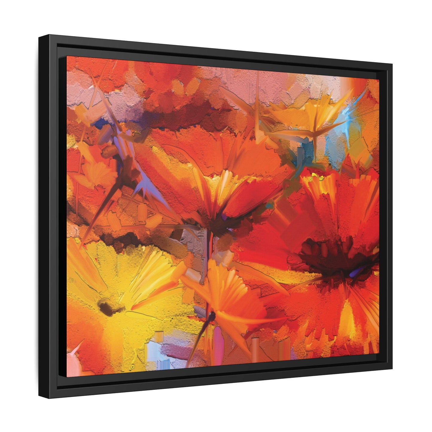 Tableau Floral Coquelicot "Série Sign Collections" / Toile encadrée sur caisse américaine