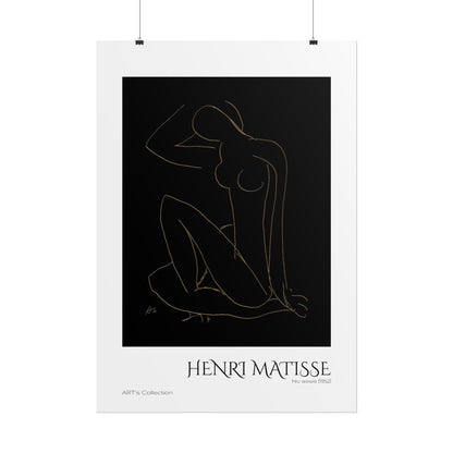 Nu assis (1952) version imposition by Henri Matisse / Affiche imprimée - Série ART's Collection