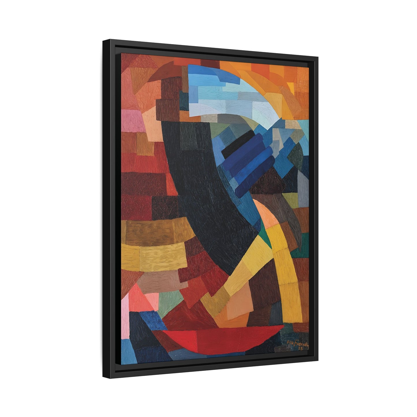 Fragments de figure à l'ensemble des plans (1928) by Otto Freundlich  / Toile encadrée sur caisse américaine