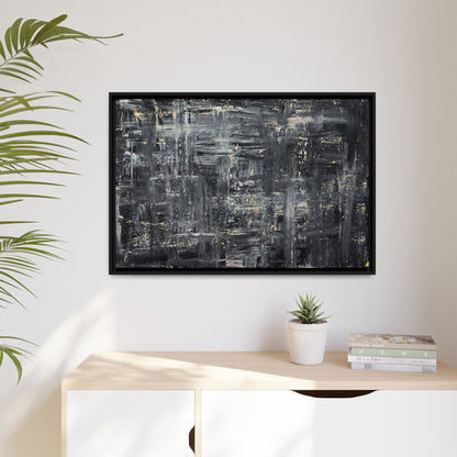 Tableau Intemporel Ardoise Doré "Série Sign Collections" / Toile encadrée sur caisse américaine