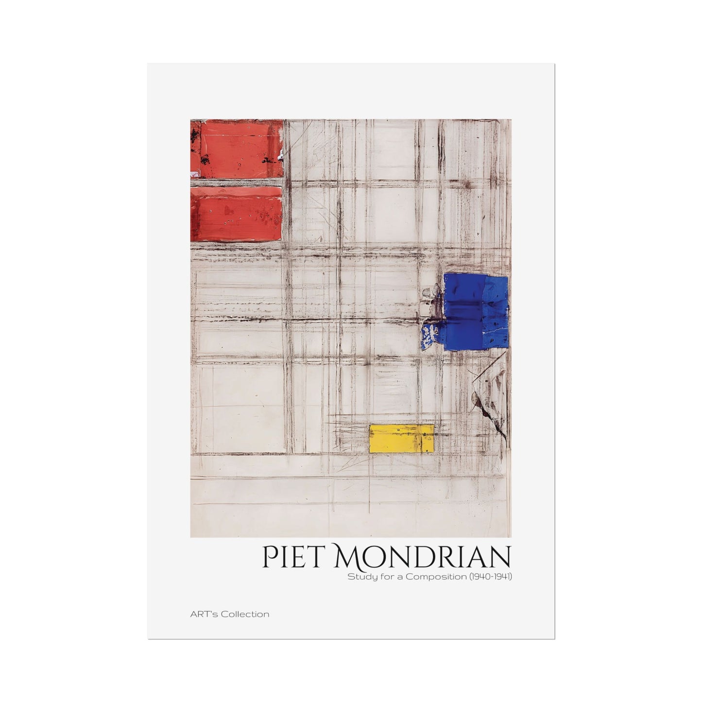 Study for a Composition (1940 - 1941) by Piet Mondrian / Affiche imprimée - Série ART's Collection