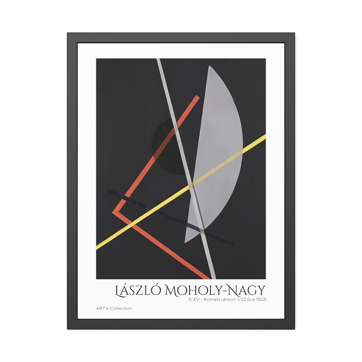 E IV - Konstruktion VII (ca 1922)  by László Moholy-Nagy  / Affiche Encadrée série ART's Collection