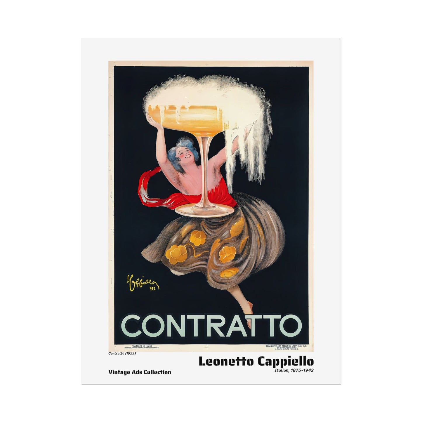 Contratto (1922) by Leonetto Cappiello / Affiche imprimée - Série Vintage Ads Collection