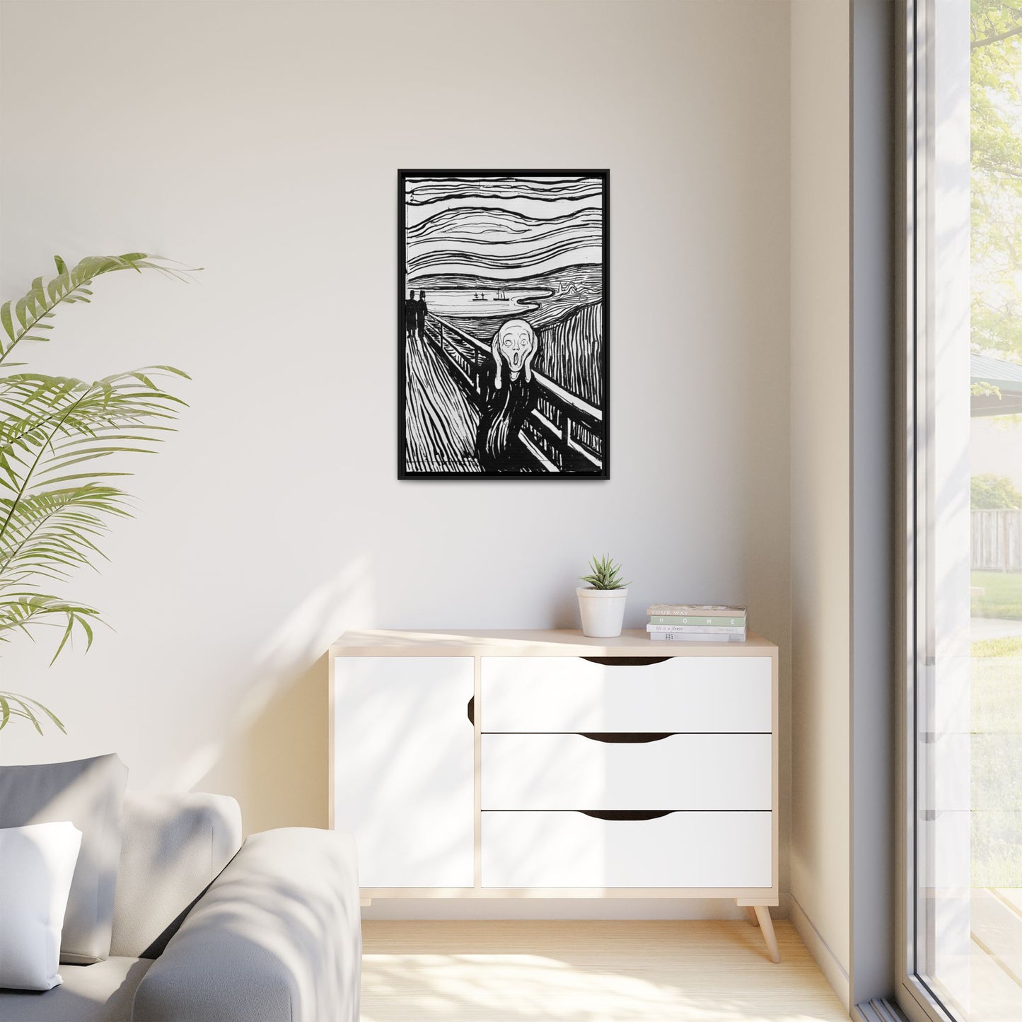 The Scream (1895) by Edvard Munch  / Toile encadrée sur caisse américaine