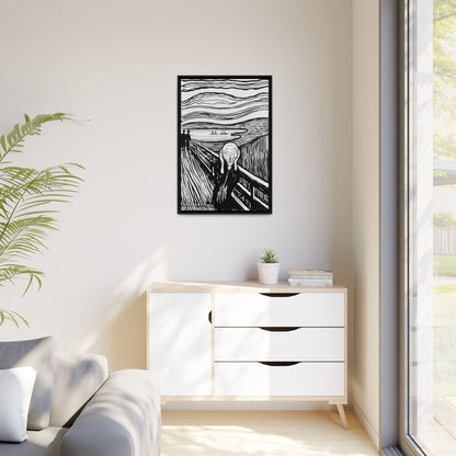 The Scream (1895) by Edvard Munch  / Toile encadrée sur caisse américaine