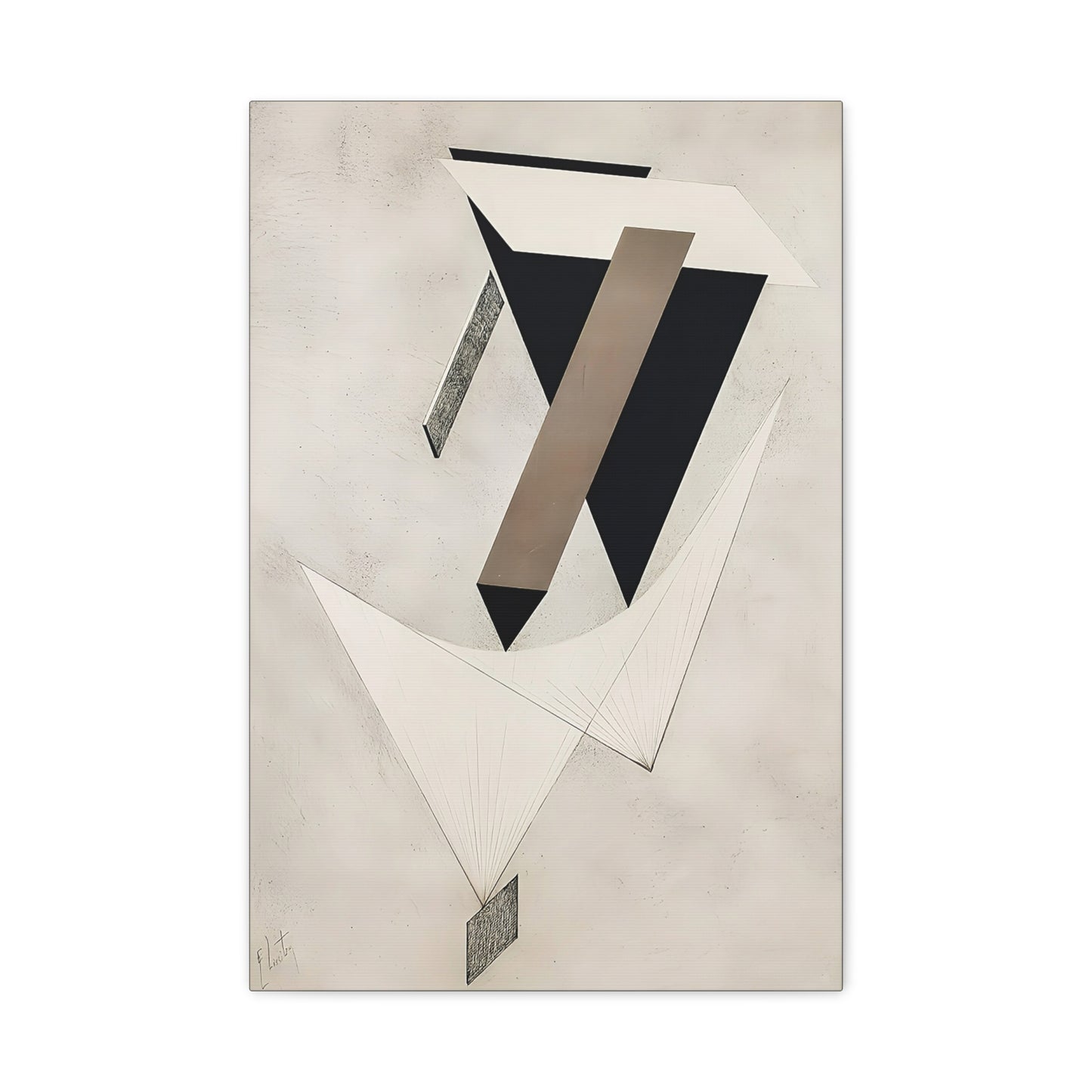 Kestnermappe Proun, Rob. Levnis and Chapman GmbH Hannover #4 (1923)  by El Lissitzky / Reproduction Fine Art sur Toile / 3.2 cm - 1.25 inch