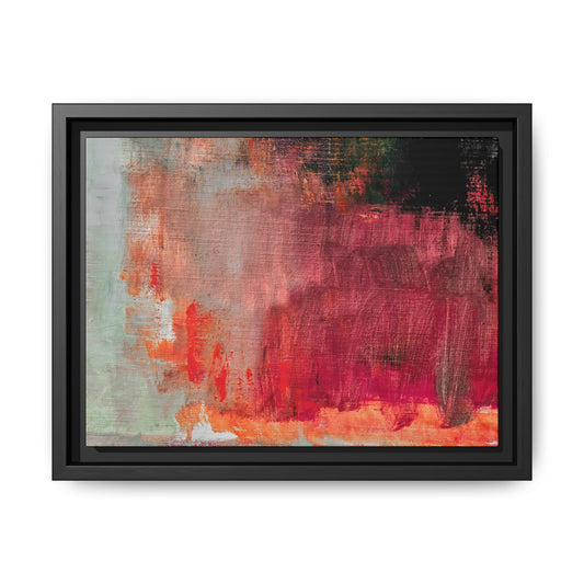 Tableau Contemporain Rubis "Série Sign Collections" / Toile encadrée sur caisse américaine