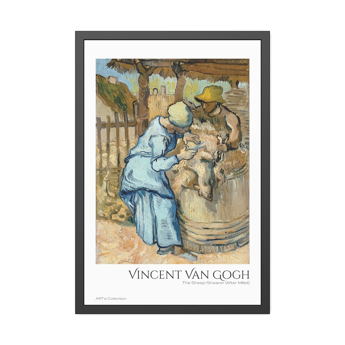 The Sheep-Shearer (After Millet) by Vincent Van Gogh / Affiche Encadrée série ART's Collection