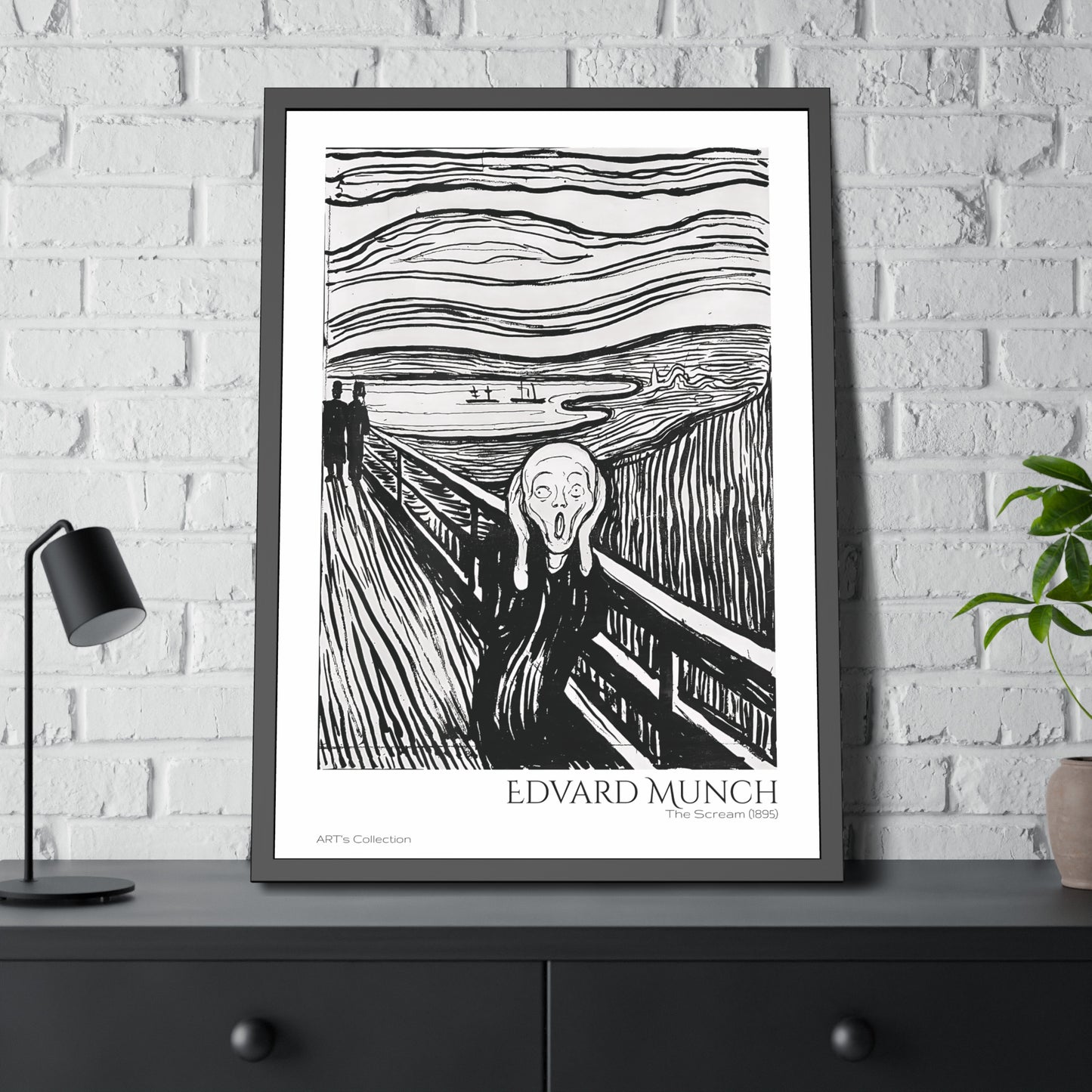 The Scream (1895) by Edvard Munch / Affiche Encadrée série ART's Collection