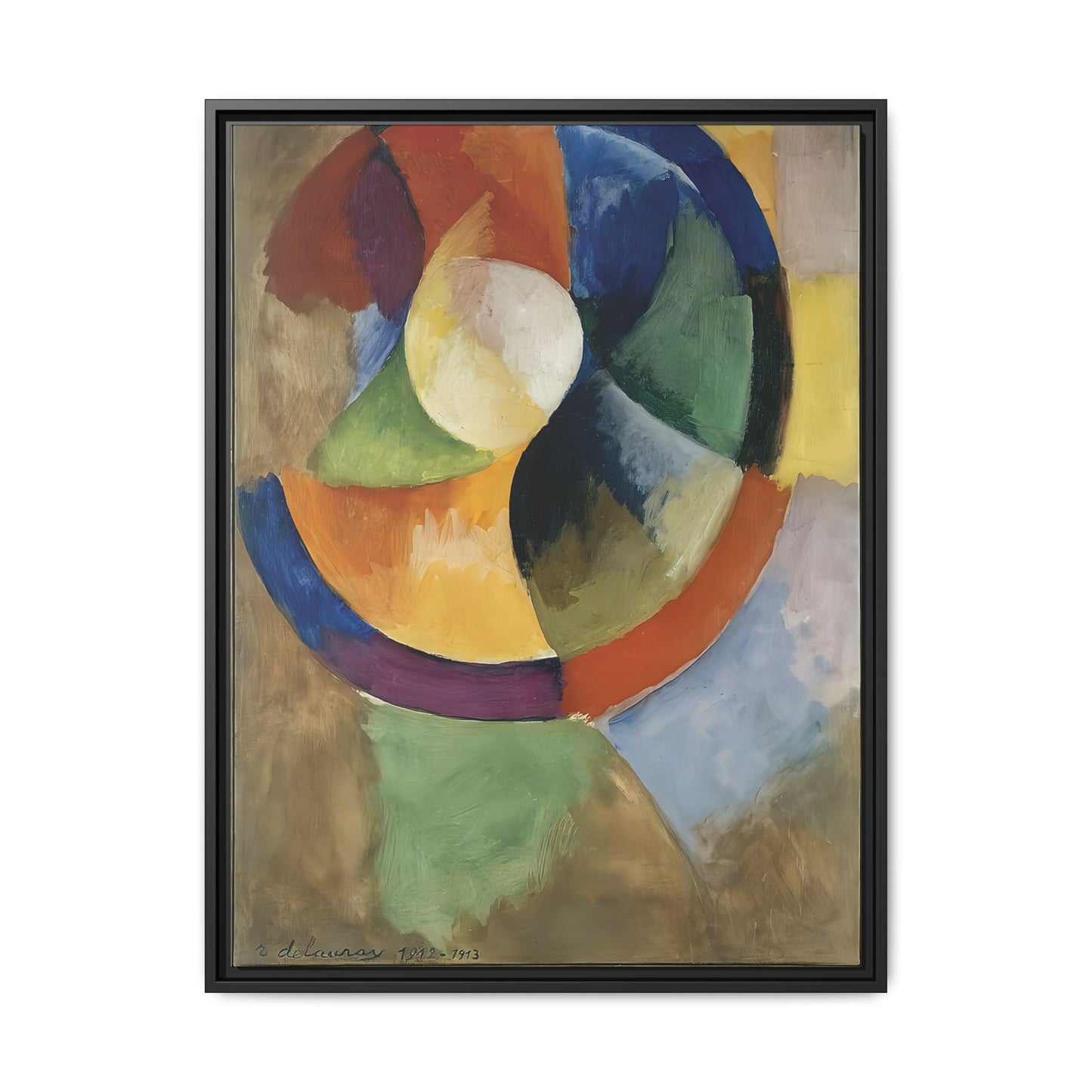 Formes circulaires, Soleil Numéro 2 (1912-13)  by Robert Delaunay  / Toile encadrée sur caisse américaine