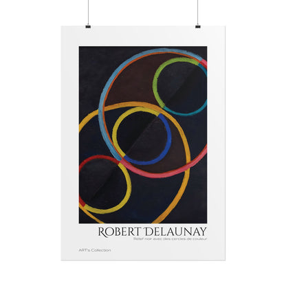 Relief noir avec des cercles de couleur by Robert Delaunay / Affiche imprimée - Série ART's Collection