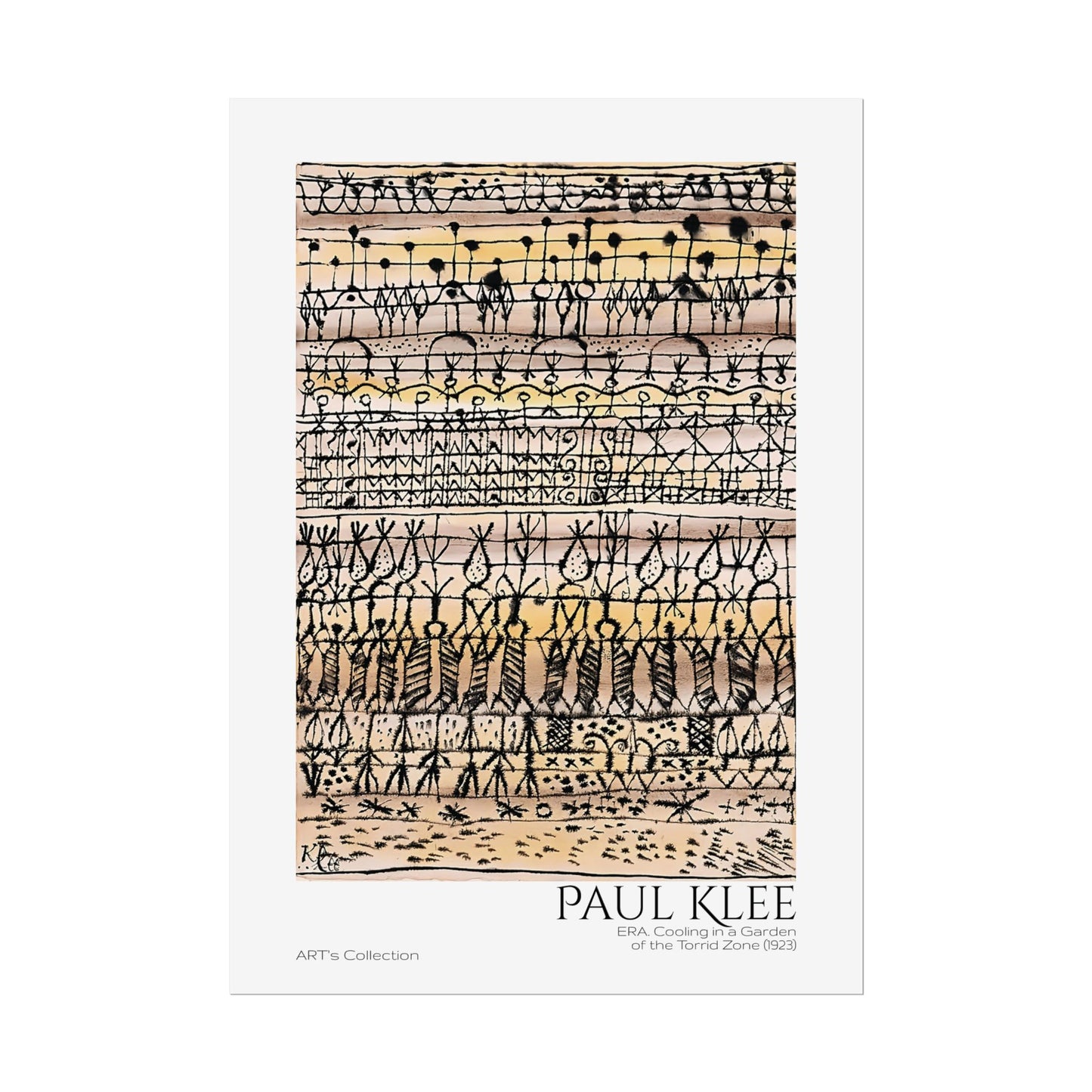 ERA. Cooling in a Garden of the Torrid Zone (1923) by Paul Klee / Affiche imprimée - Série ART's Collection