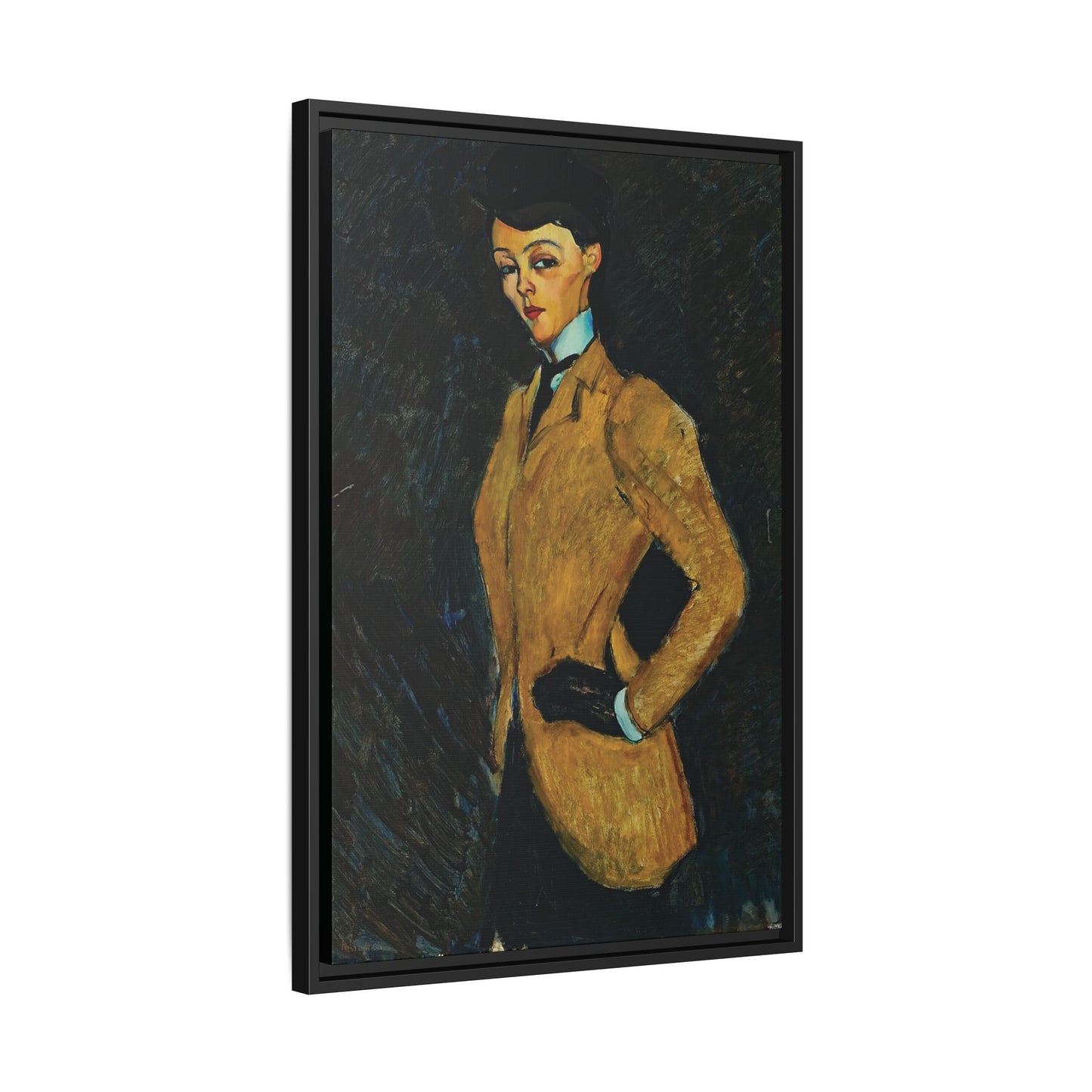 L'amazone (1909) by Amedeo Modigliani / Toile encadrée sur caisse américaine