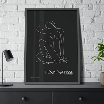 Nu assis (1952) black édition by Henri Matisse / Affiche Encadrée série ART's Collection