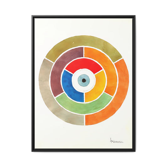 Disc Showing Primary, Secondary and Tertiary Colors (ca 1900)  by Elizabeth A. Nedwill  / Toile encadrée sur caisse américaine