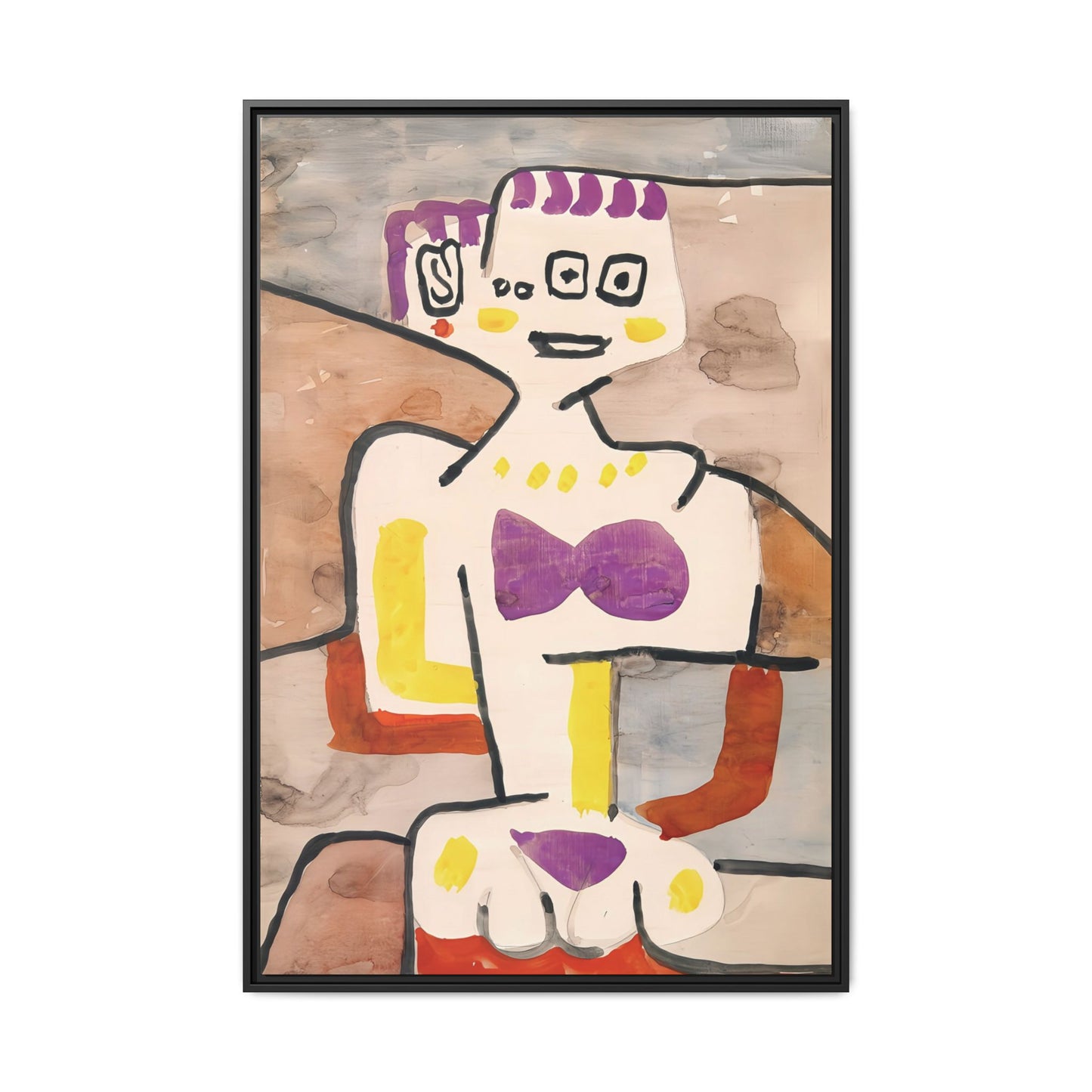 The Girl in the North (ca. 1939) by Paul Klee / Toile encadrée sur caisse américaine