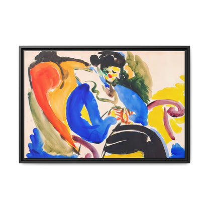 Calligraphic #2 Woman on Chair (1914-1918) by Henry Lyman Saÿen / Toile encadrée sur caisse américaine