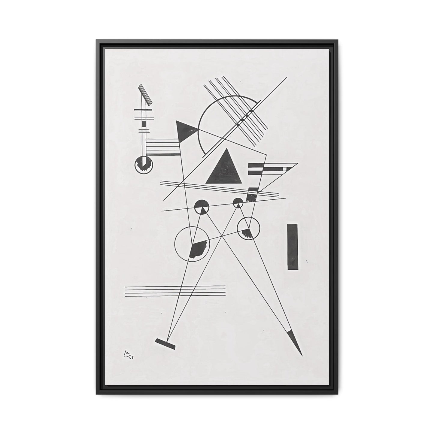 Wassily Kandinsky / Lithographie No. 1 (1925) / Toile encadrée sur caisse américaine