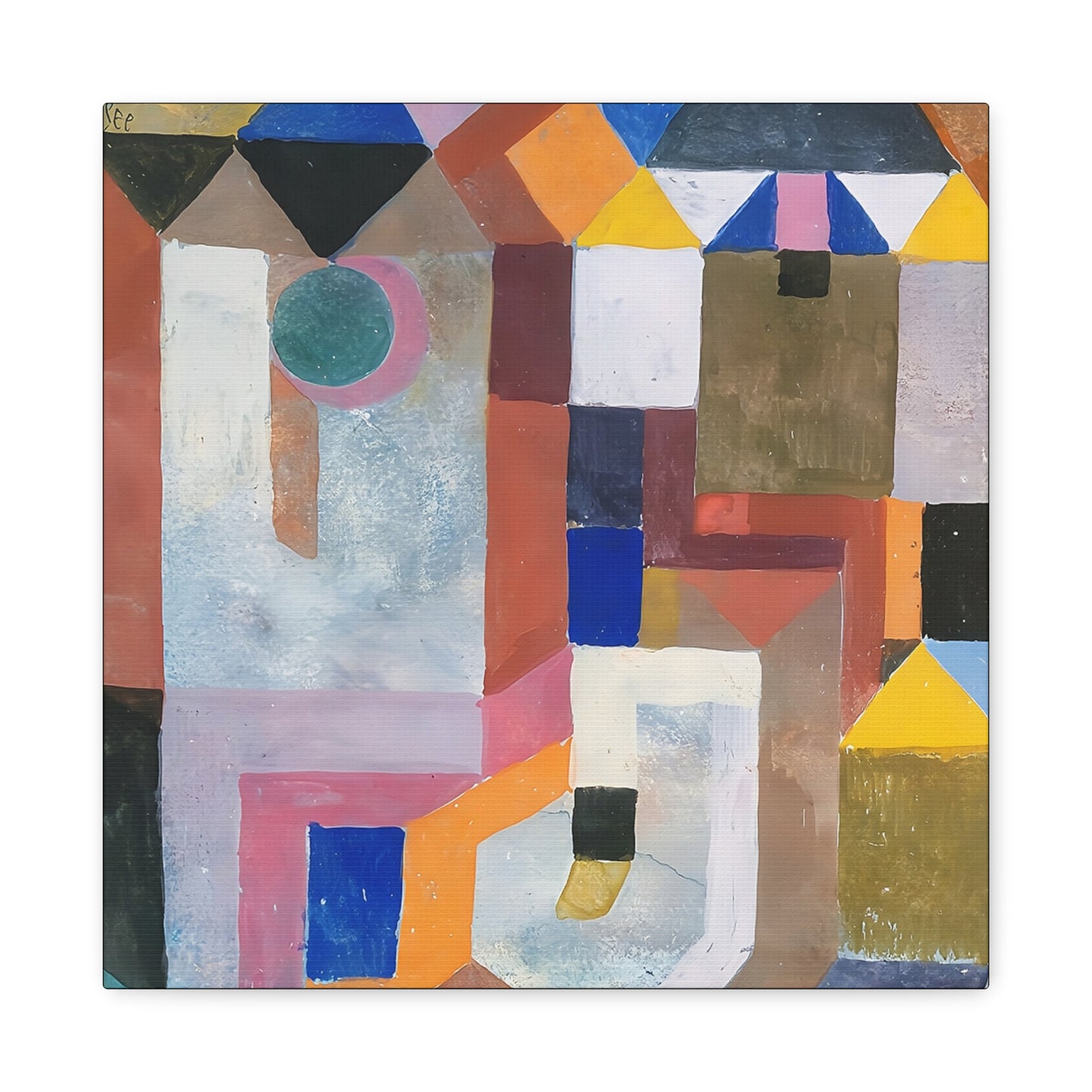 Colorful Architecture (1917) by Paul Klee   / Reproduction Fine Art sur Toile / Epaisseur 3,2cm - 1'25 po