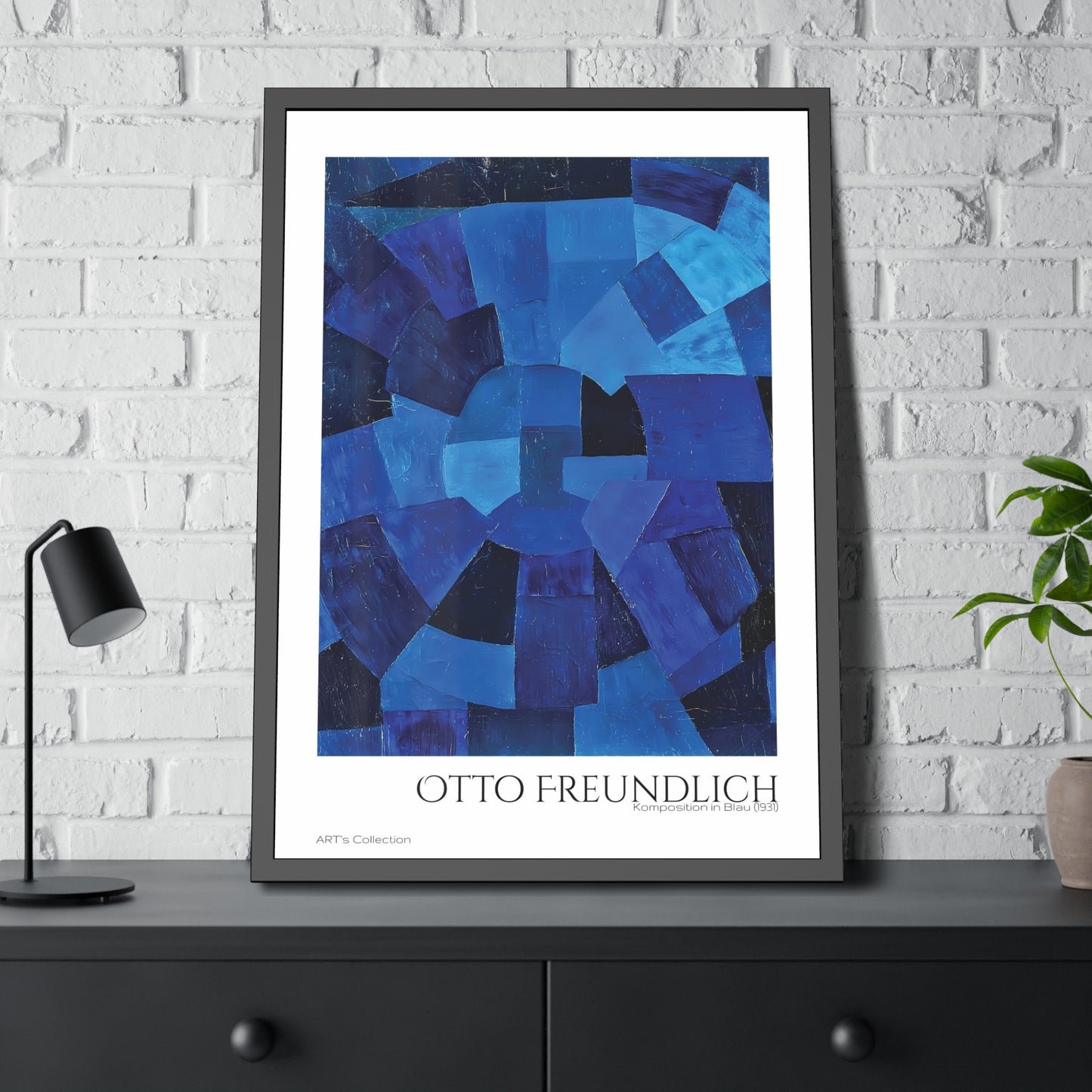 Komposition in Blau (1931) by Otto Freundlich  / Affiche Encadrée série ART's Collection