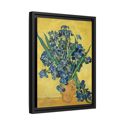 Irises (1890) by Vincent van Gogh / Toile encadrée sur caisse américaine