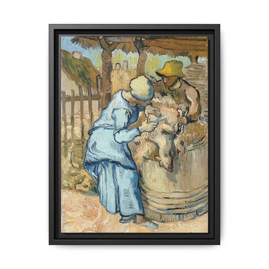 The Sheep-Shearer (After Millet) by Vincent van Gogh / Toile encadrée sur caisse américaine