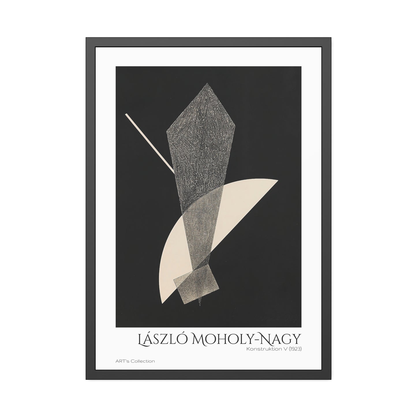 Konstruktion V (1923) by László Moholy-Nagy  / Affiche Encadrée série ART's Collection