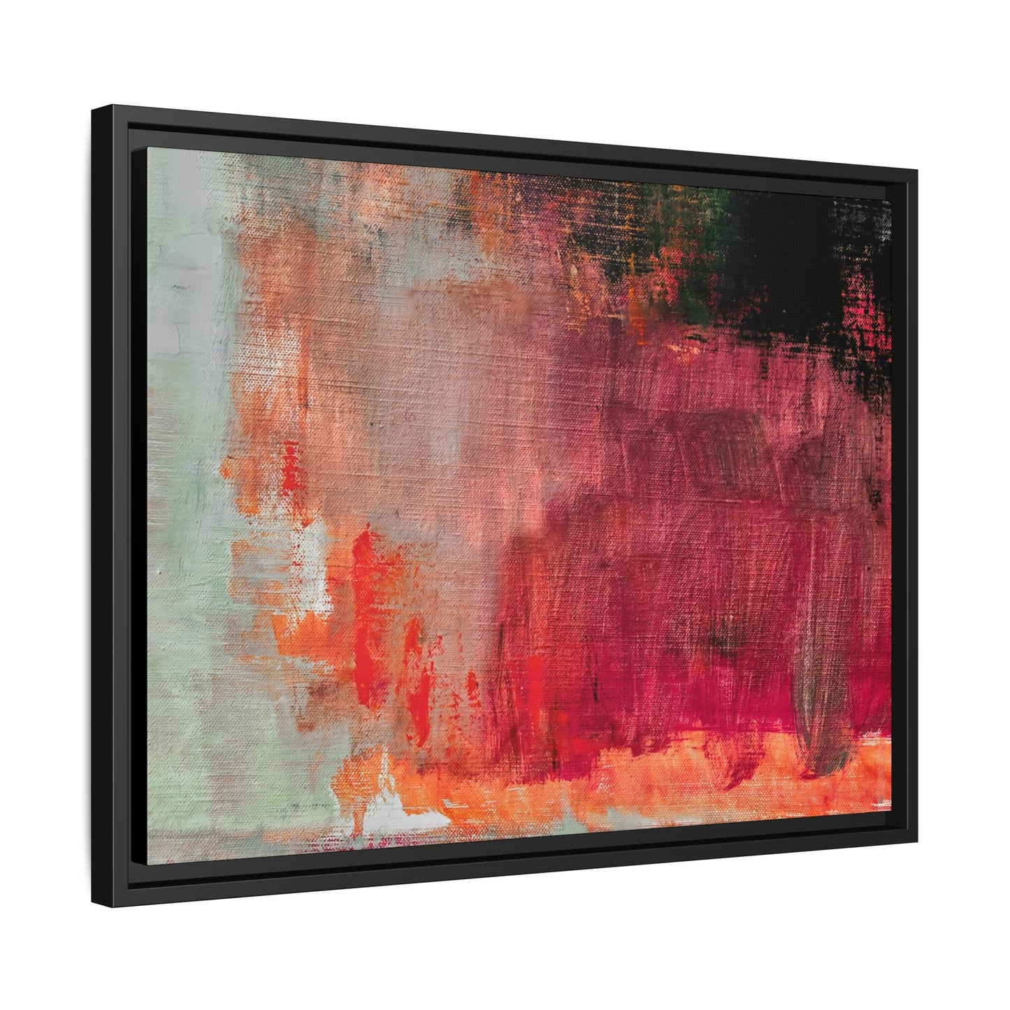 Tableau Contemporain Rubis "Série Sign Collections" / Toile encadrée sur caisse américaine