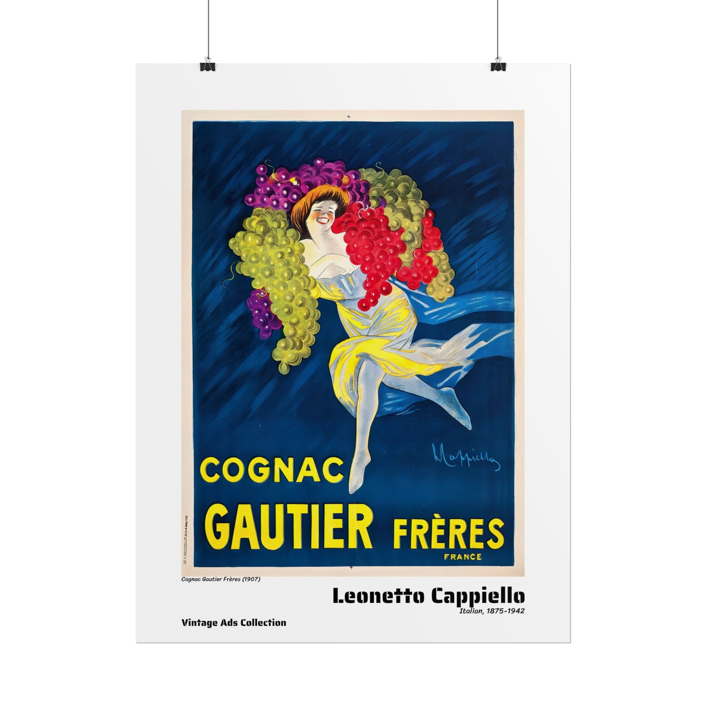 Cognac Gautier Frères (1907) by Leonetto Cappiello / Affiche imprimée - Série Vintage Ads Collection