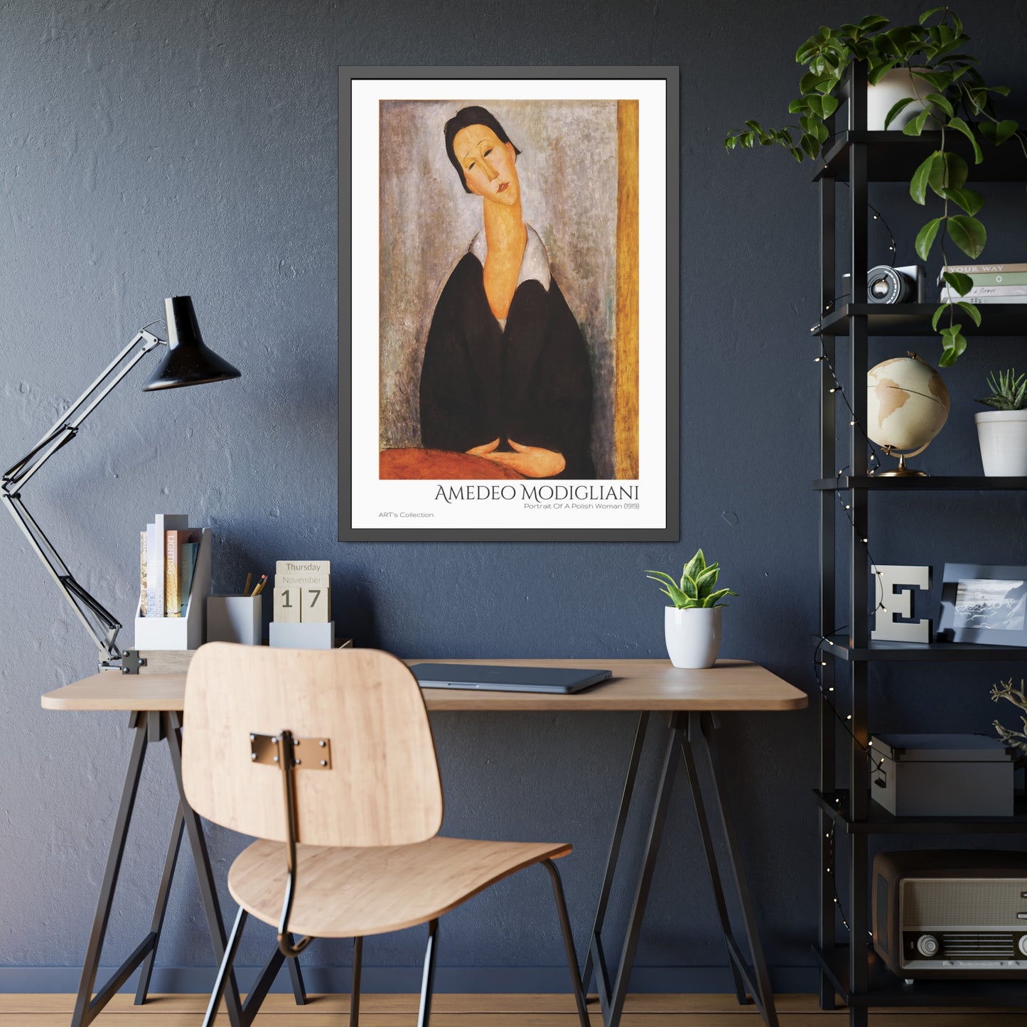 Portrait Of A Polish Woman (1919) by Amedeo Modigliani  / Affiche Encadrée série ART's Collection