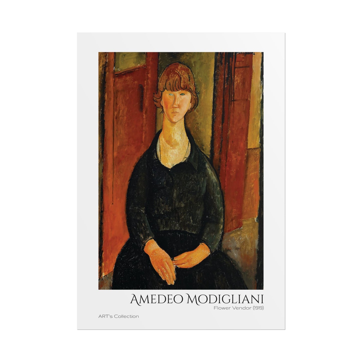Flower Vendor (1919) by Amedeo Modigliani / Affiche imprimée - Série ART's Collection