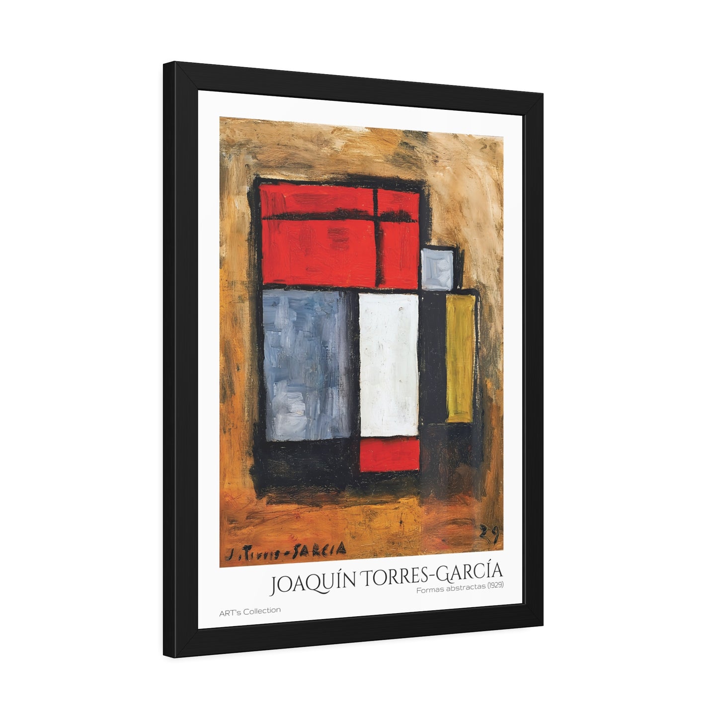 Formas abstractas (1929) by Joaquín Torres-García  / Affiche Encadrée série ART's Collection