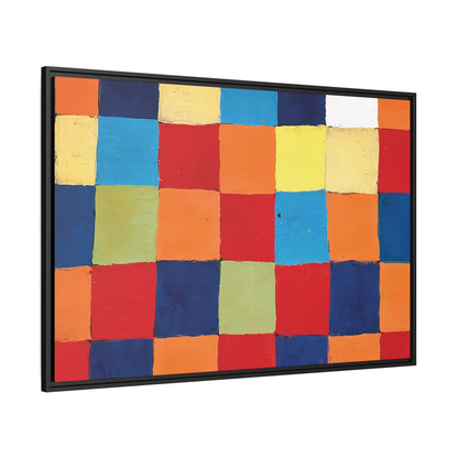 Color chart Qu1 (1930) by Paul Klee / Toile encadrée sur caisse américaine