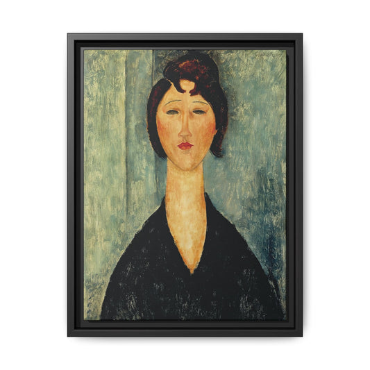 Portrait of a Young Woman (1918)  by Amedeo Modigliani / Toile encadrée sur caisse américaine