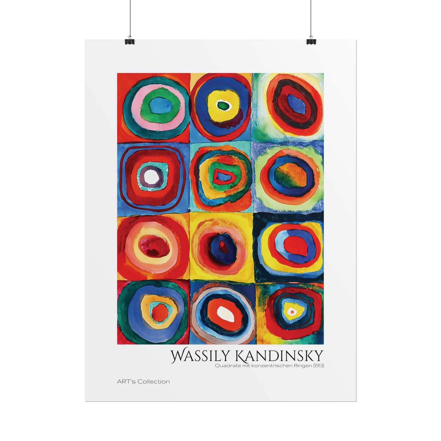 Quadrate mit konzentrischen Ringen (1913) by Wassily Kandinsky / Affiche imprimée - Série ART's Collection