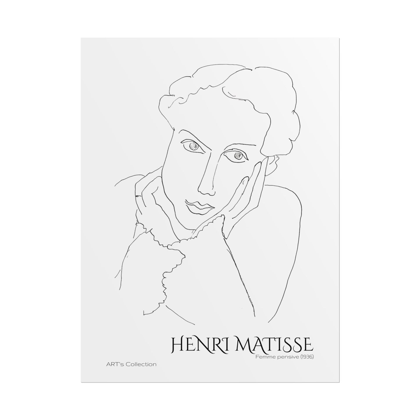 Femme pensive (1936) by Henri Matisse / Affiche imprimée - Série ART's Collection