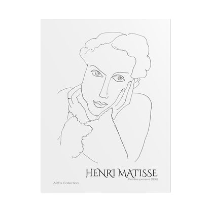 Femme pensive (1936) by Henri Matisse / Affiche imprimée - Série ART's Collection