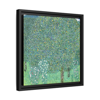 Rosebushes under the Trees (circa 1905)  by Gustav Klimt / Toile encadrée sur caisse américaine