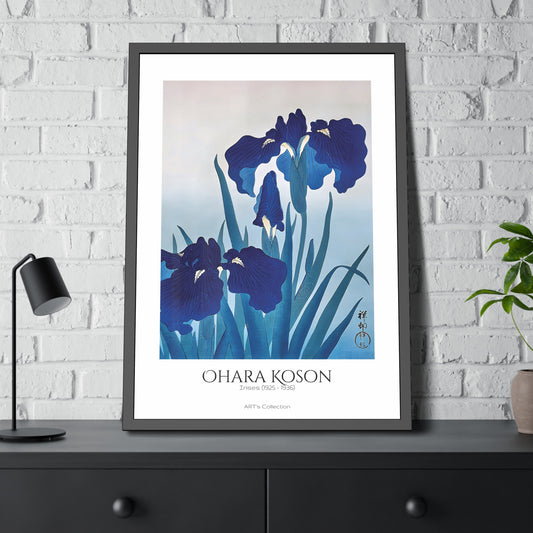 Irises (1925 - 1936) by Ohara Koson / Affiche Encadrée série ART's Collection