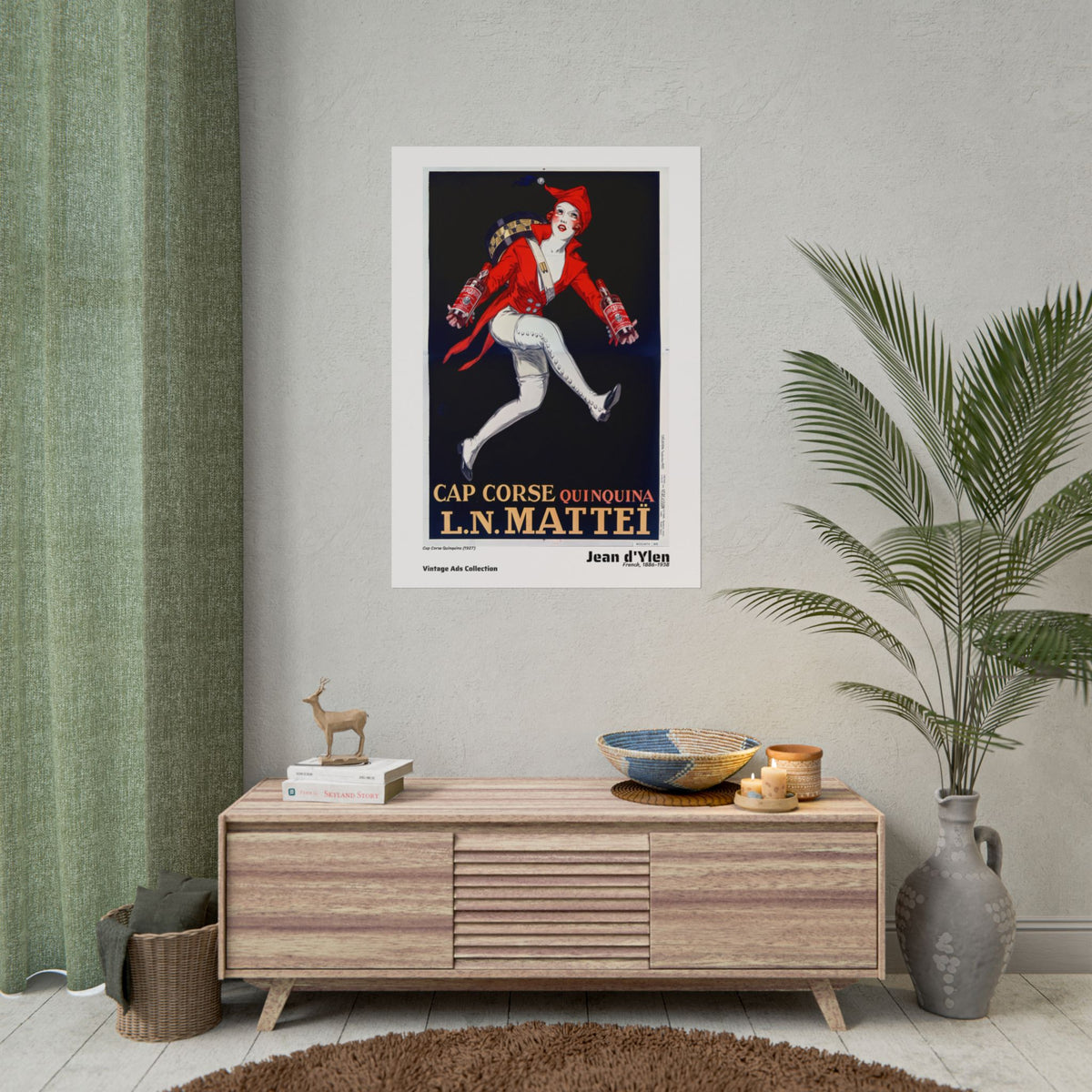 Cap Corse Quinquina (1927) by Jean d'Ylen / Affiche imprimée - Série Vintage Ads Collection