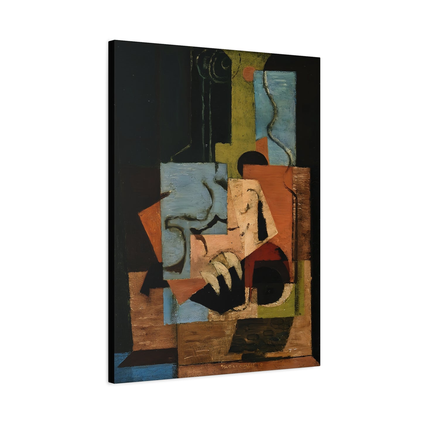 Composition (1919) by Louis Marcoussis  / Reproduction Fine Art sur Toile /  Epaisseur 3.2 cm - 1.25 inch
