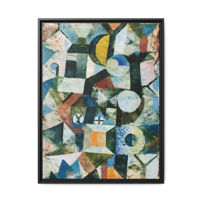 Composition with the Yellow Half-Moon and the Y (1918) by Paul Klee / Toile encadrée sur caisse américaine