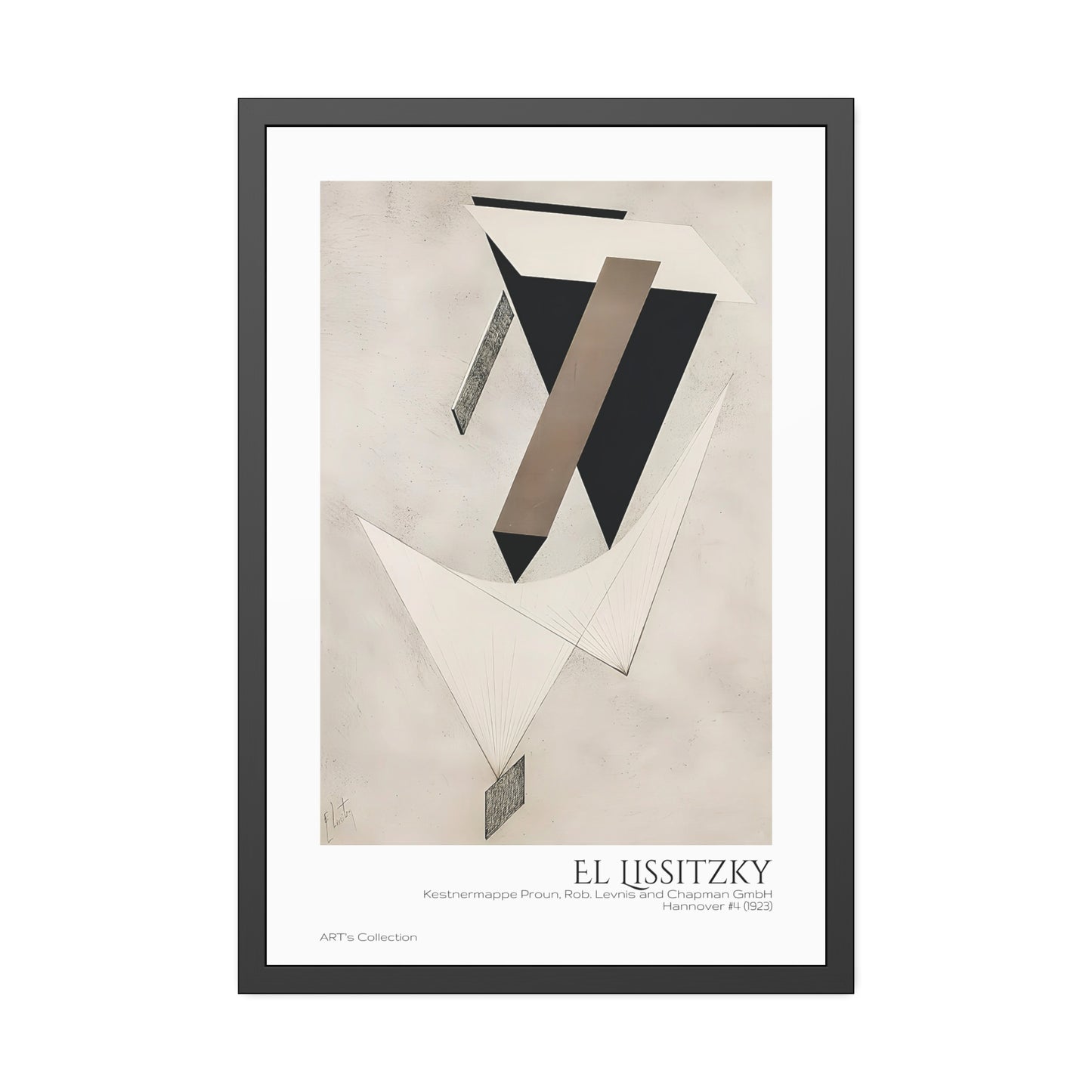 Kestnermappe Proun, Rob. Levnis and Chapman GmbH Hannover #4 (1923) by El Lissitzky / Affiche Encadrée série ART's Collection
