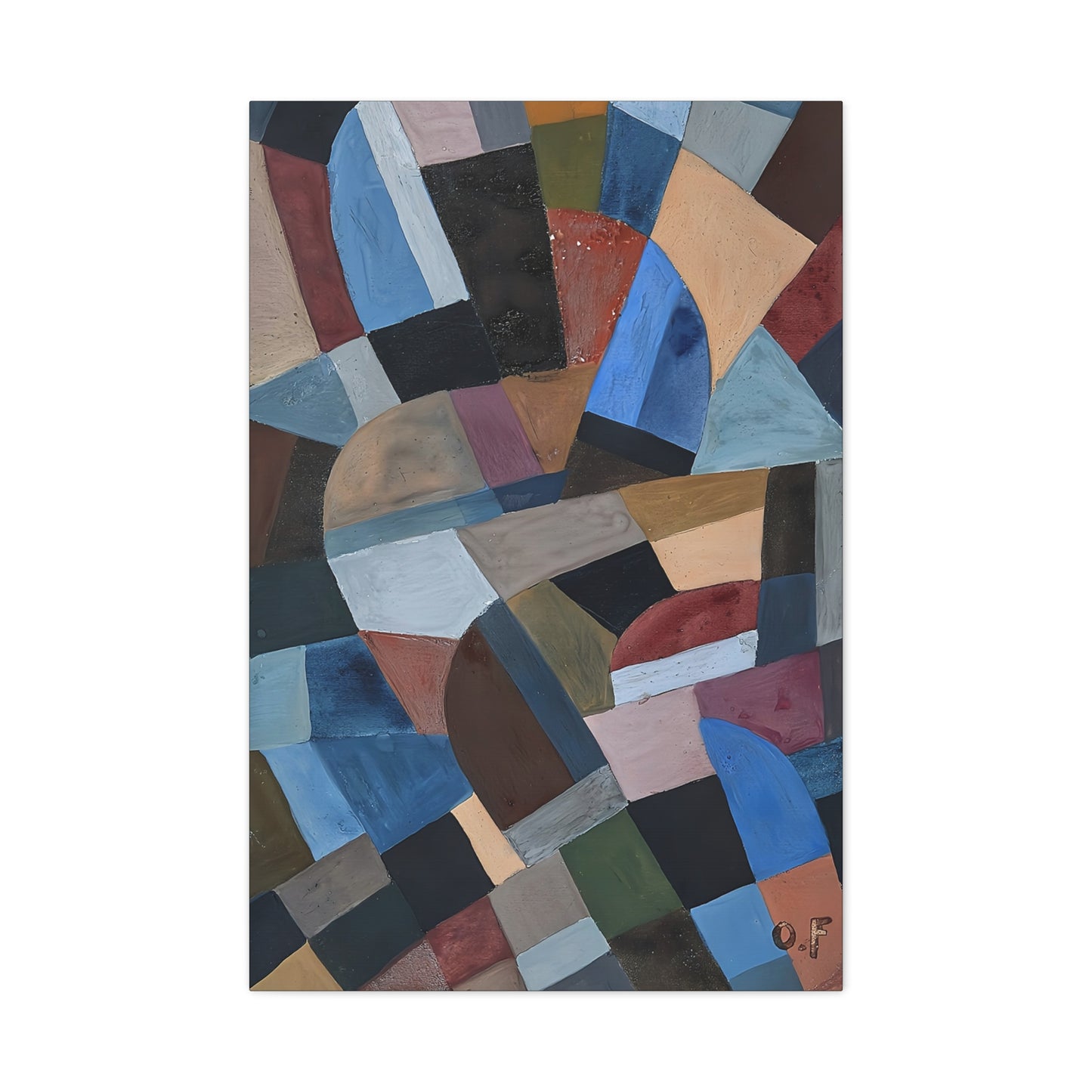 Composition by Otto Freundlich  / Reproduction Fine Art sur Toile / Epaisseur 3.2 cm - 1.25 inch