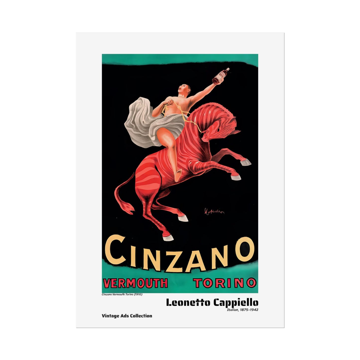 Cinzano Vermouth Torino (1910) by Leonetto Cappiello / Affiche imprimée - Série Vintage Ads Collection