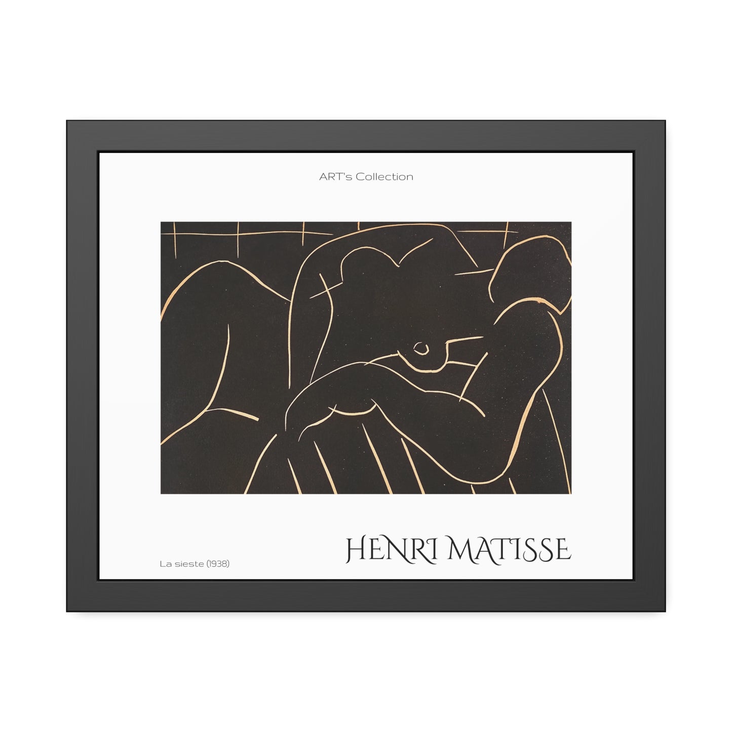 La sieste (1938) by Henry Matisse  / Affiche Encadrée série ART's Collection