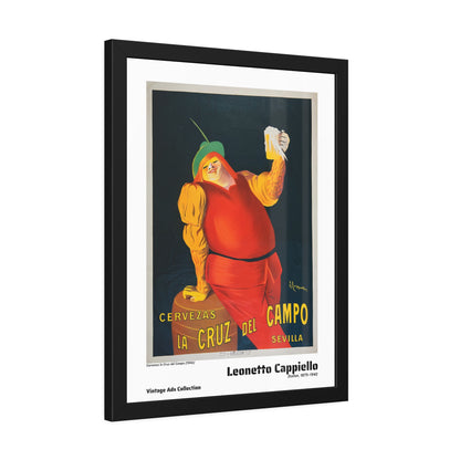 Cervezas la Cruz del Campo (1906) by Leonetto Cappiello / Affiche Encadrée Série Vintage Ads Collection