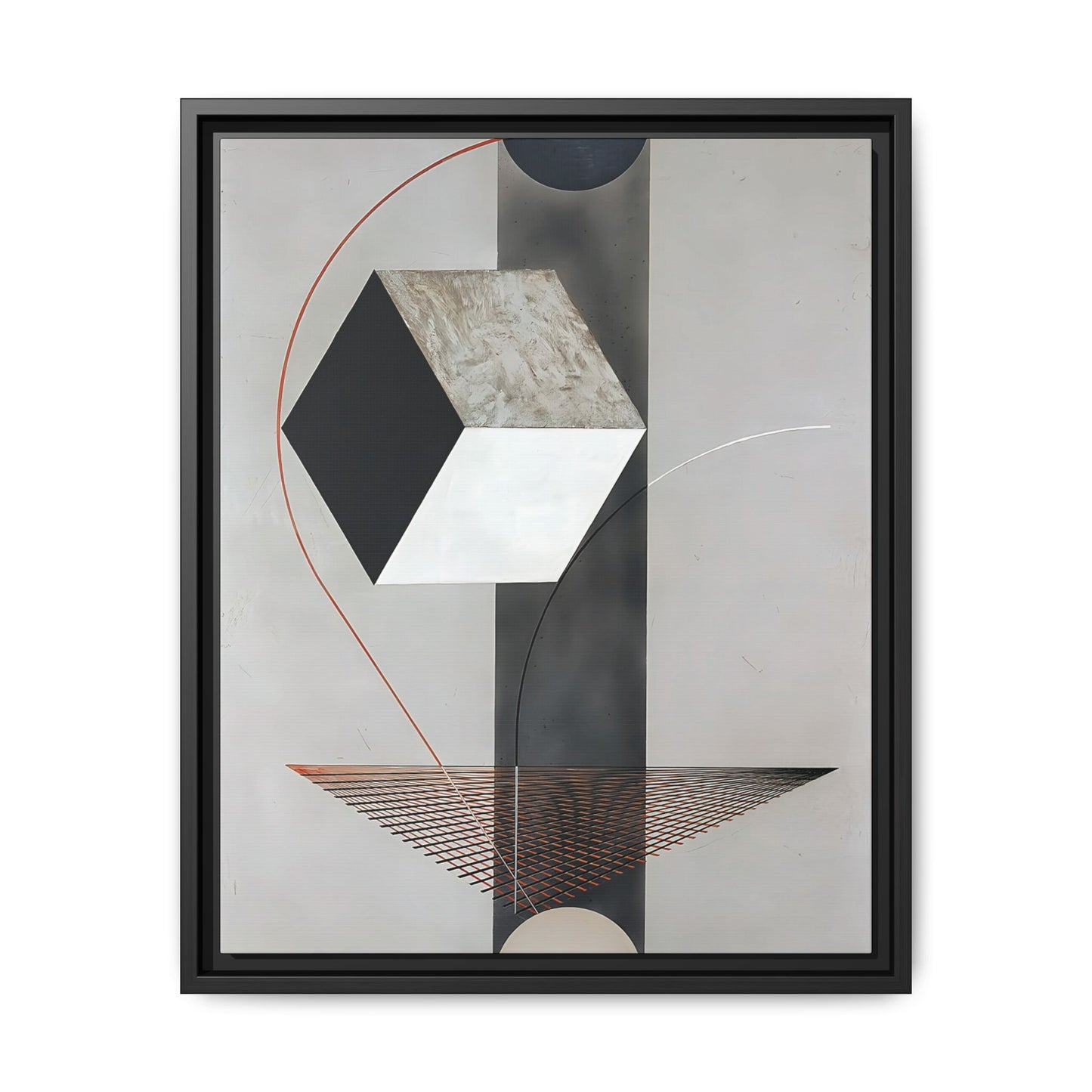 Proun 99 (ca. 1923-1925) by El Lissitzky / Toile encadrée sur caisse américaine