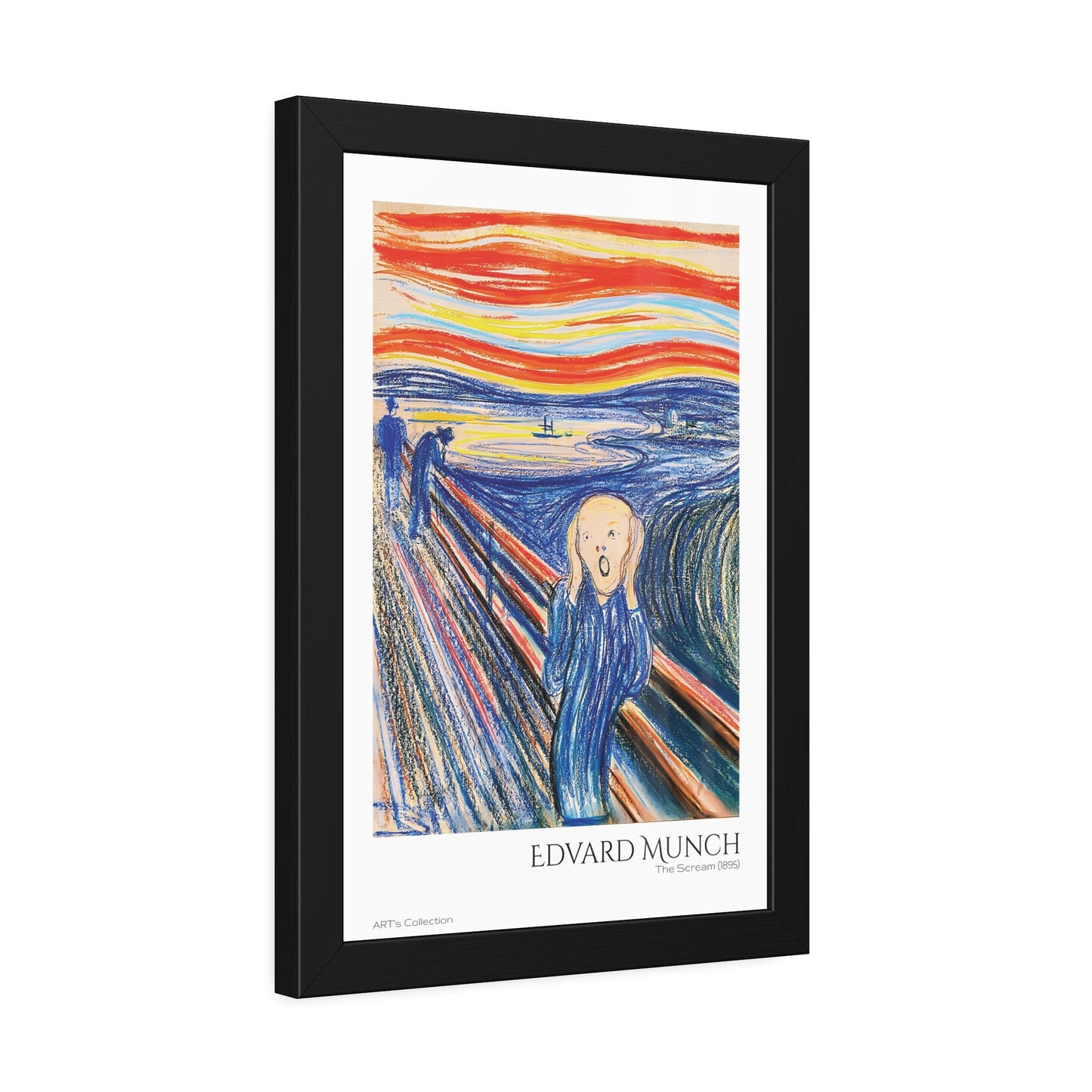 The Scream (1895) color version by Edvard Munch / Affiche Encadrée série ART's Collection